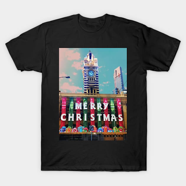 Merry Christmas from Melbourne T-Shirt by rozmcq